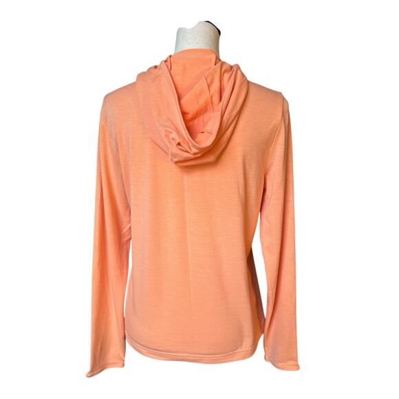 HUK Waypoint Long-Sleeve Hoodie Sweatshirt Women's Small LightOrange Lightweight - Picture 3 of 4